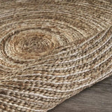 8’ Round Natural Coiled Area Rug - Homeroots - Flyclothing LLC