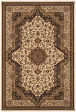 7' X 9' Black and Ivory Oriental Power Loom Area Rug - Homeroots - Flyclothing LLC
