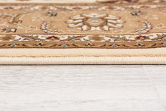 13' Runner Beige and Ivory Oriental Power Loom Runner Rug