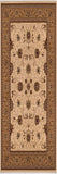 13' Runner Beige and Ivory Oriental Power Loom Runner Rug - Homeroots