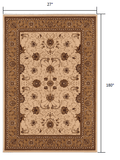 15' Runner Beige and Ivory Oriental Power Loom Runner Rug - Homeroots - Flyclothing LLC