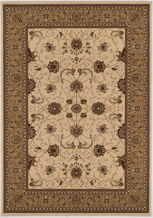 4' X 6' Beige and Ivory Oriental Power Loom Area Rug - Homeroots - Flyclothing LLC