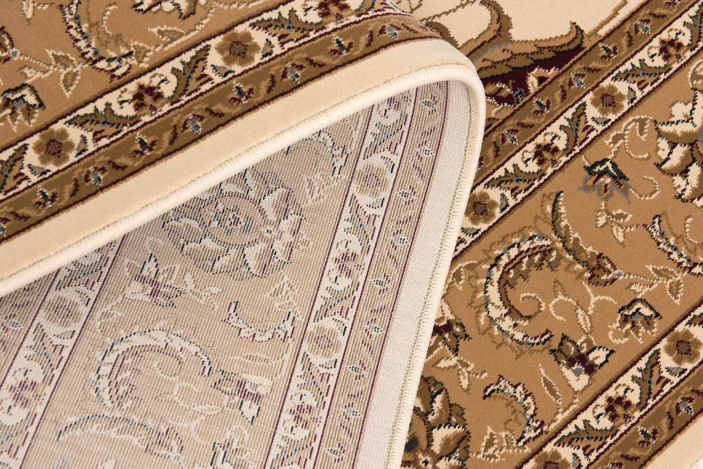 4' X 6' Beige and Ivory Oriental Power Loom Area Rug - Homeroots - Flyclothing LLC