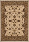 5' X 8' Beige and Ivory Oriental Power Loom Area Rug - Homeroots - Flyclothing LLC