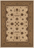 7' X 9' Beige and Ivory Oriental Power Loom Area Rug - Homeroots - Flyclothing LLC