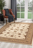 8' X 11' Beige and Ivory Oriental Power Loom Area Rug - Homeroots - Flyclothing LLC