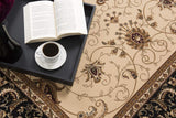 13' Runner Black and Ivory Oriental Power Loom Runner Rug - Homeroots - Flyclothing LLC