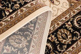15' Runner Black and Ivory Oriental Power Loom Runner Rug - Homeroots - Flyclothing LLC