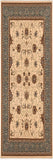 15' Runner Blue and Ivory Oriental Power Loom Runner Rug - Homeroots