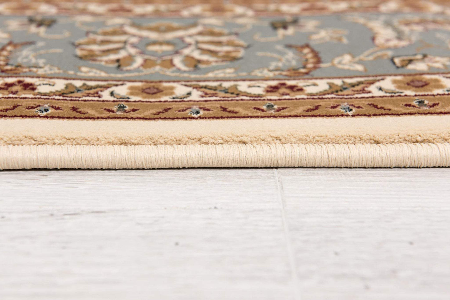 15' Runner Blue and Ivory Oriental Power Loom Runner Rug - Homeroots - Flyclothing LLC