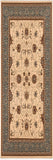 15' Runner Blue and Ivory Oriental Power Loom Runner Rug - Homeroots