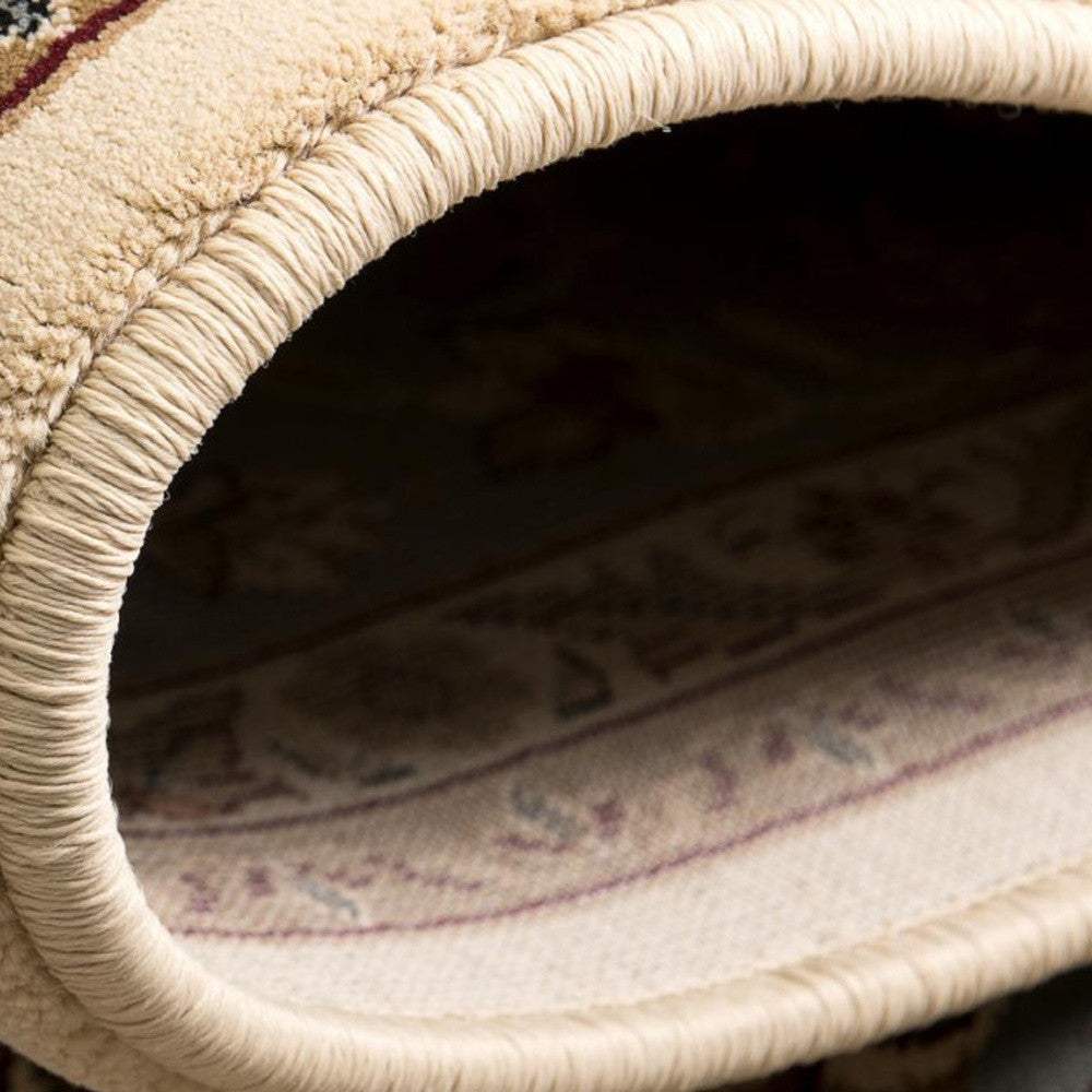 15' Runner Blue and Ivory Oriental Power Loom Runner Rug - Homeroots - Flyclothing LLC