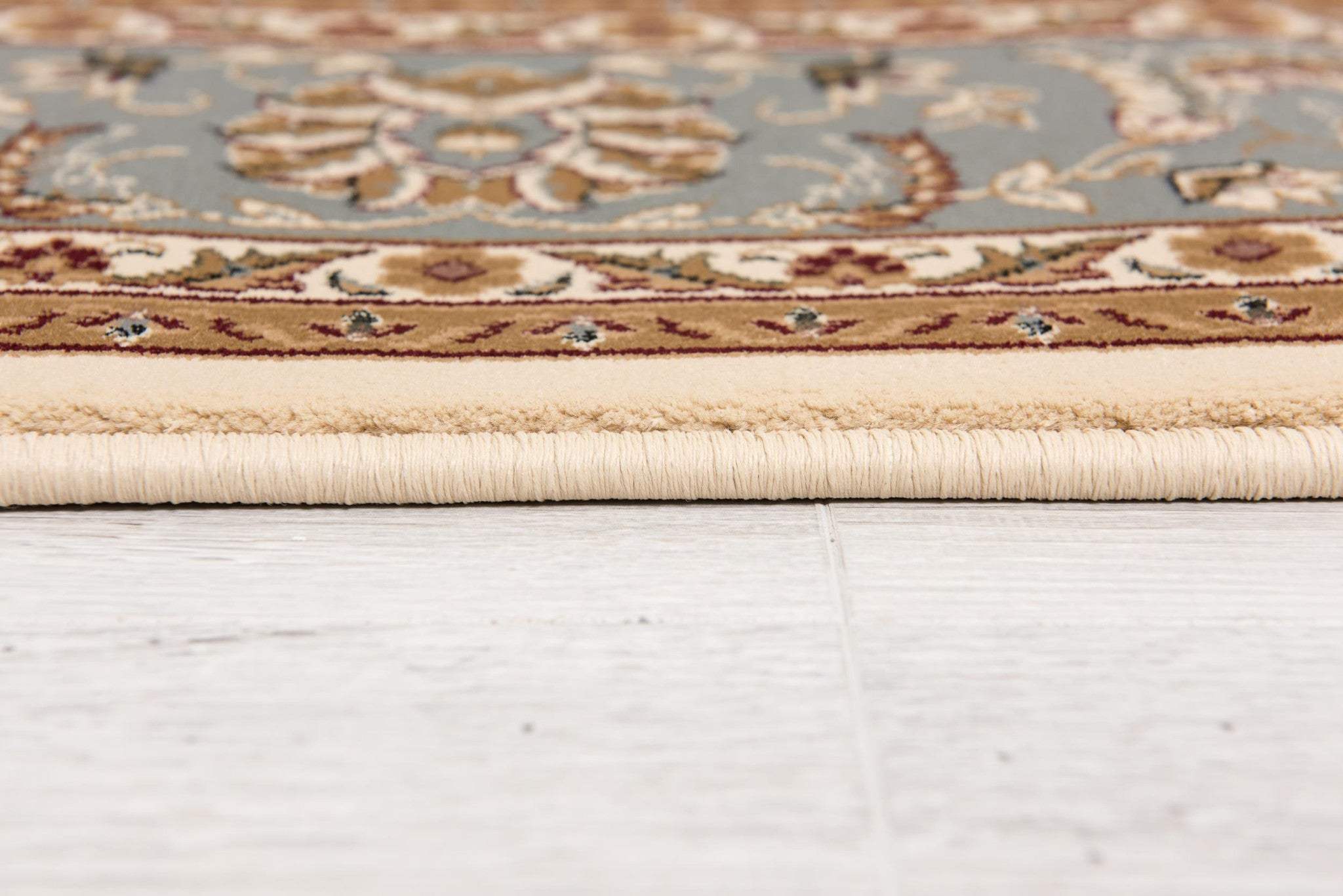 8' X 11' Blue and Ivory Oriental Power Loom Area Rug - Homeroots - Flyclothing LLC