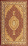 10' Runner Red and Beige Oriental Power Loom Runner Rug - Homeroots