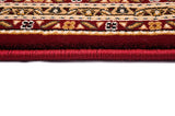 10' Runner Red and Beige Oriental Power Loom Runner Rug - Homeroots - Flyclothing LLC