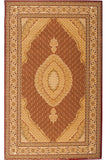 13' Runner Red and Beige Oriental Power Loom Runner Rug - Homeroots