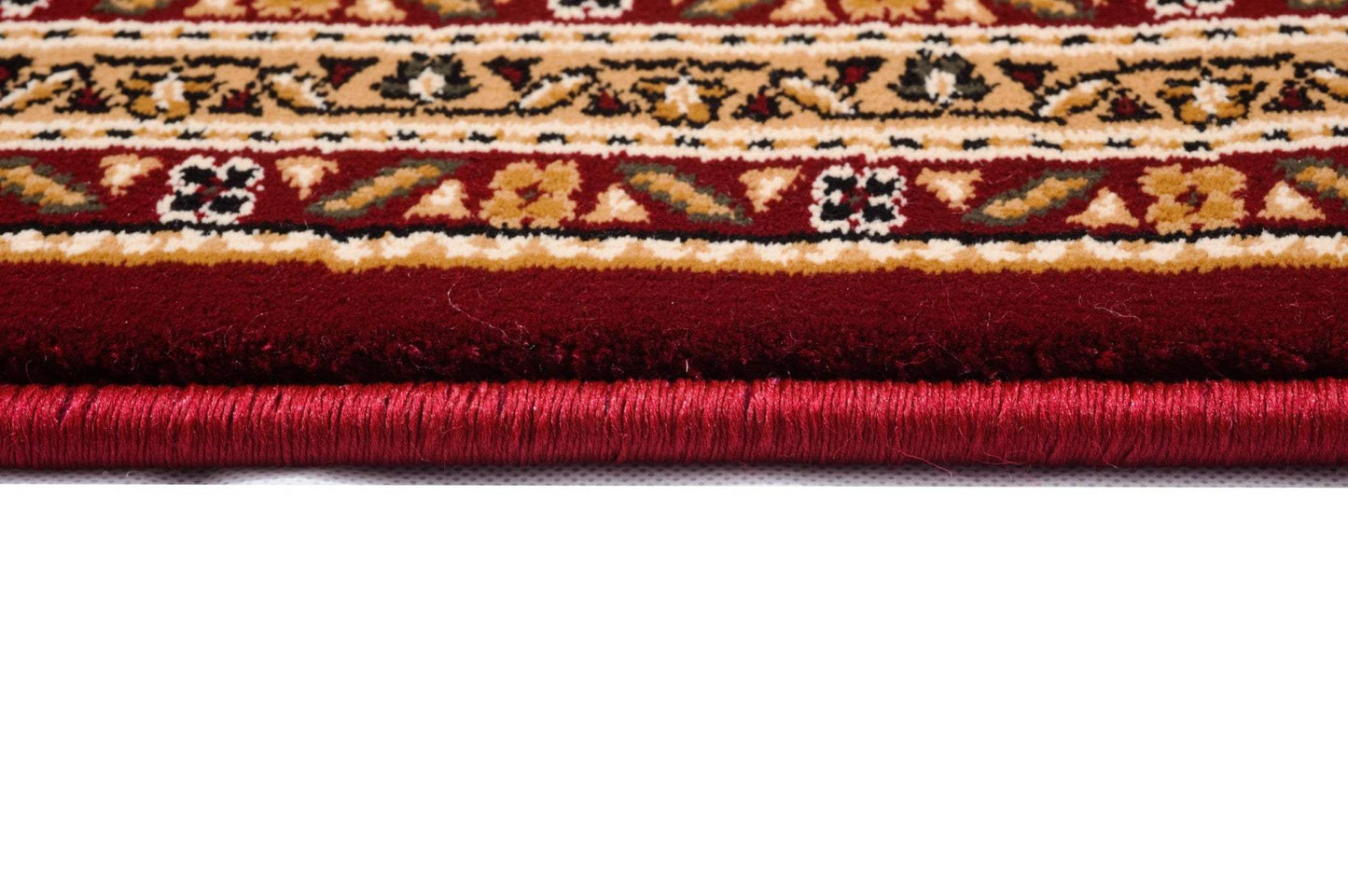 13' Runner Red and Beige Oriental Power Loom Runner Rug - Homeroots - Flyclothing LLC
