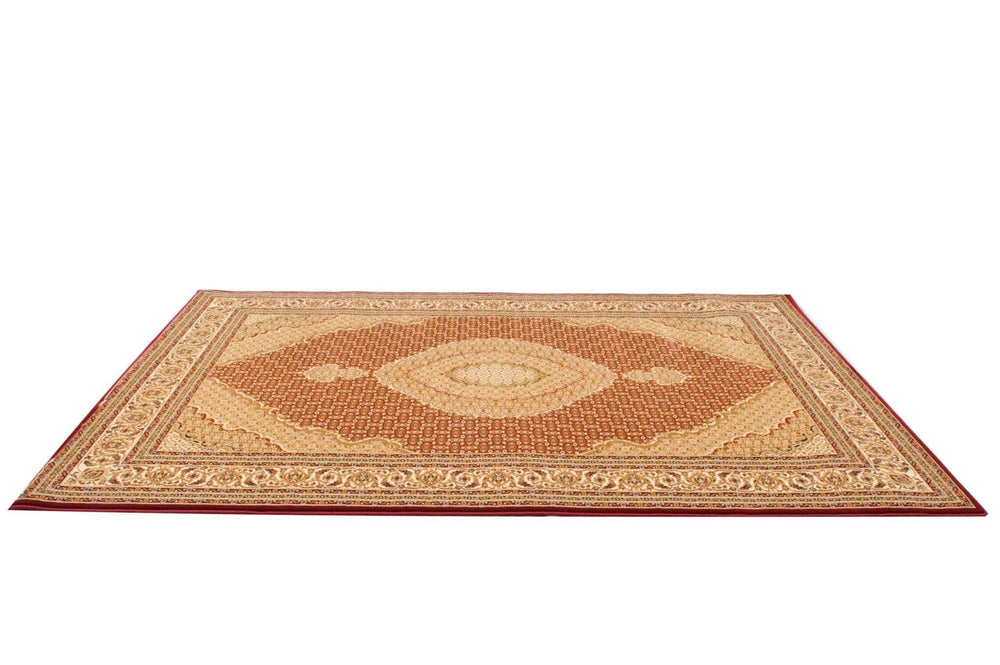 20' Runner Red and Beige Oriental Power Loom Runner Rug - Homeroots - Flyclothing LLC