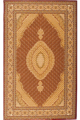 8' Runner Red and Beige Oriental Power Loom Runner Rug - Homeroots - Flyclothing LLC