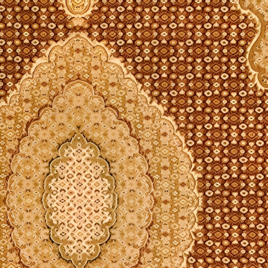 5' Red Round Oriental Power Loom Area Rug - Homeroots