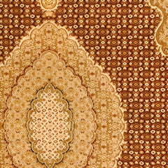 5' Red Round Oriental Power Loom Area Rug - Homeroots