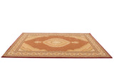 5' X 8' Red and Beige Oriental Power Loom Area Rug - Homeroots - Flyclothing LLC