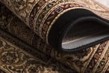 20' Runner Beige and Black Medallion Power Loom Runner Rug - Homeroots - Flyclothing LLC