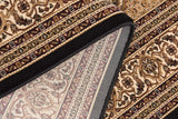 20' Runner Beige and Black Medallion Power Loom Runner Rug - Homeroots - Flyclothing LLC