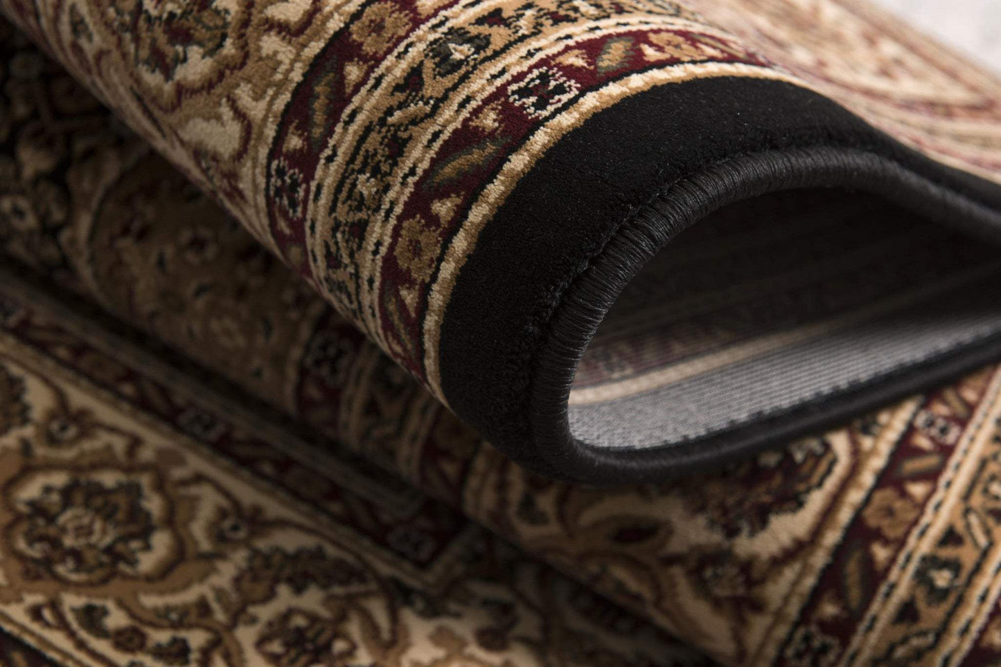4' X 6' Beige and Black Medallion Power Loom Area Rug - Homeroots - Flyclothing LLC