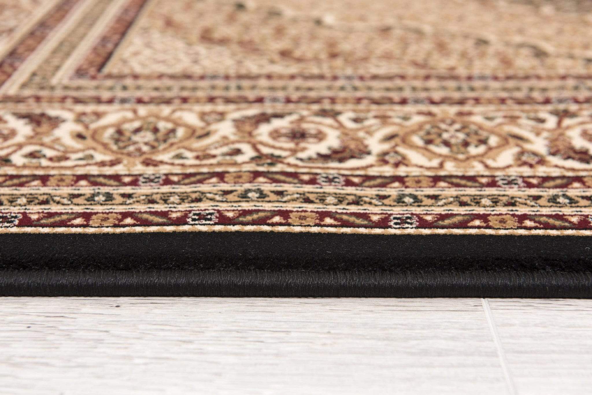 5' X 8' Beige and Black Medallion Power Loom Area Rug - Homeroots - Flyclothing LLC