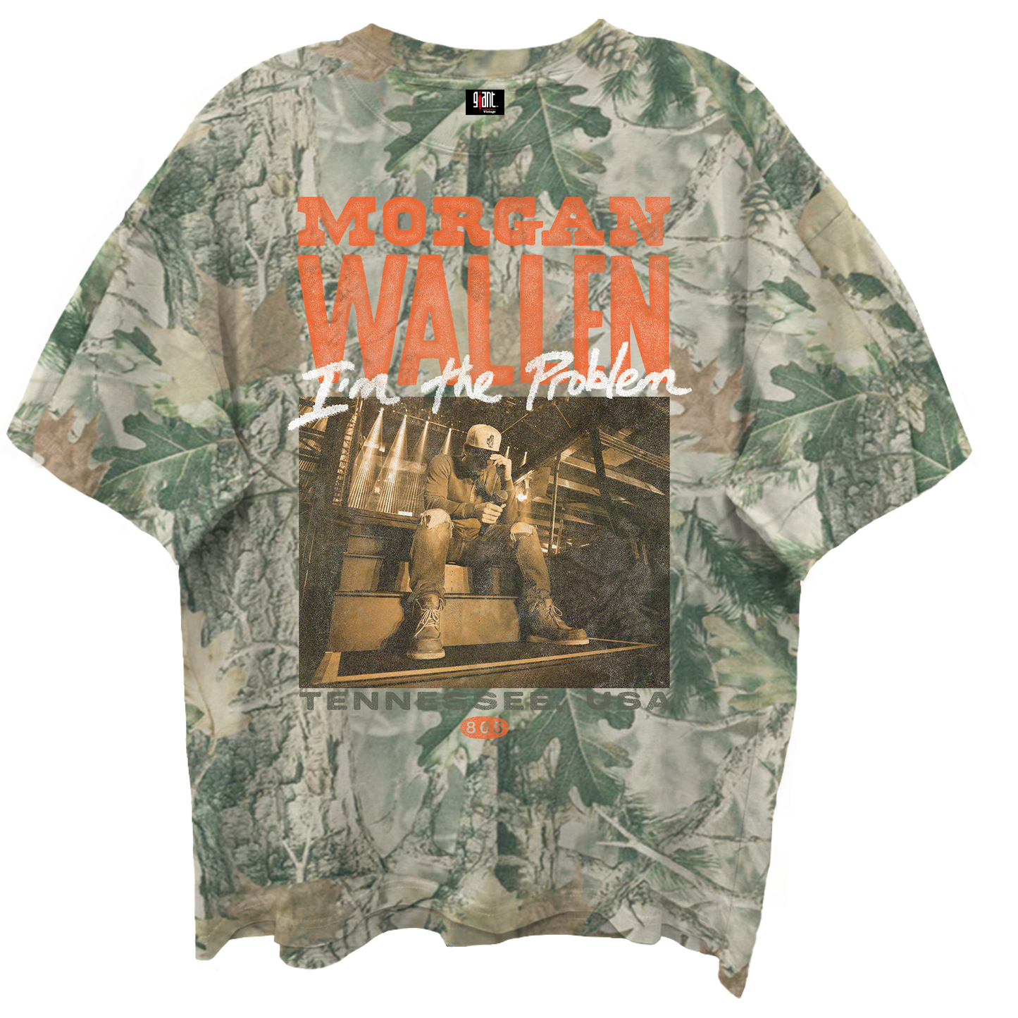 MORGAN WALLEN I'M THE PROBLEM WOODLAND CAMO T-SHIRT/GIANT VINTAGE/S