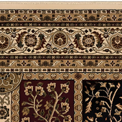 5' Cream Round Oriental Power Loom Area Rug