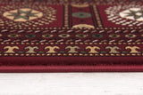 5' X 8' Red and Ivory Floral Medallion Power Loom Area Rug - Homeroots - Flyclothing LLC
