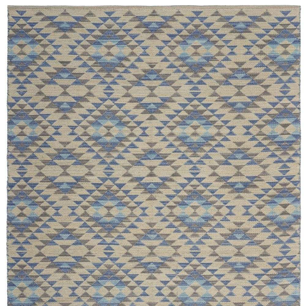 3' x 5' Blue Decorative Lattice Area Rug - Homeroots - Flyclothing LLC
