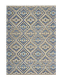 3' x 5' Blue Decorative Lattice Area Rug - Homeroots