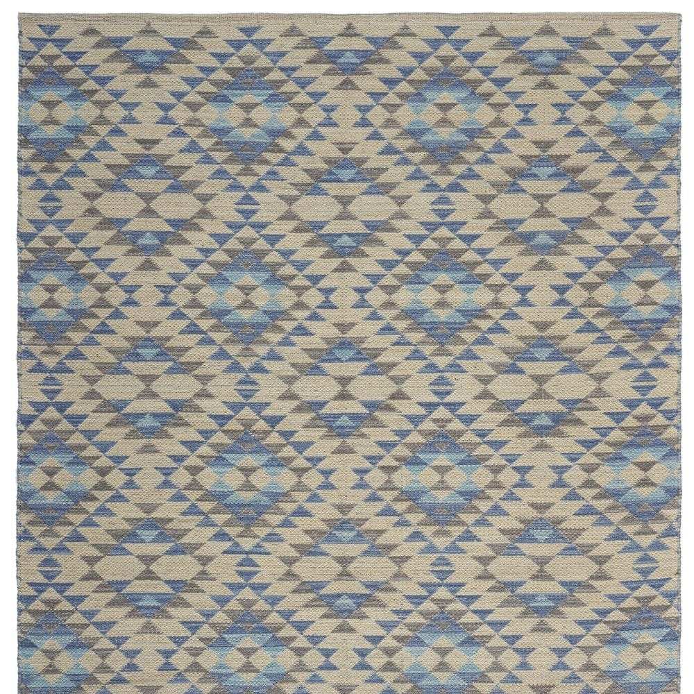 5' X 7' Blue Decorative Lattice Area Rug - Homeroots - Flyclothing LLC