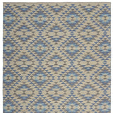 5' X 7' Blue Decorative Lattice Area Rug - Homeroots