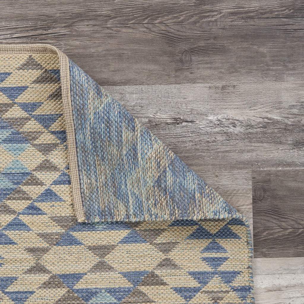 5' X 7' Blue Decorative Lattice Area Rug - Homeroots - Flyclothing LLC