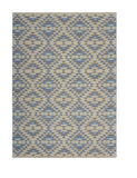 5' X 7' Blue Decorative Lattice Area Rug - Homeroots