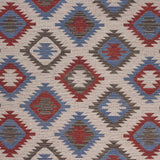 3' x 5' Red and Blue Geometric Diamonds Area Rug - Homeroots - Flyclothing LLC