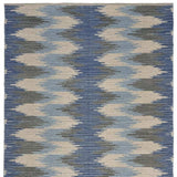 5' X 7' Blue and Cream Ikat Pattern Area Rug - Homeroots - Flyclothing LLC