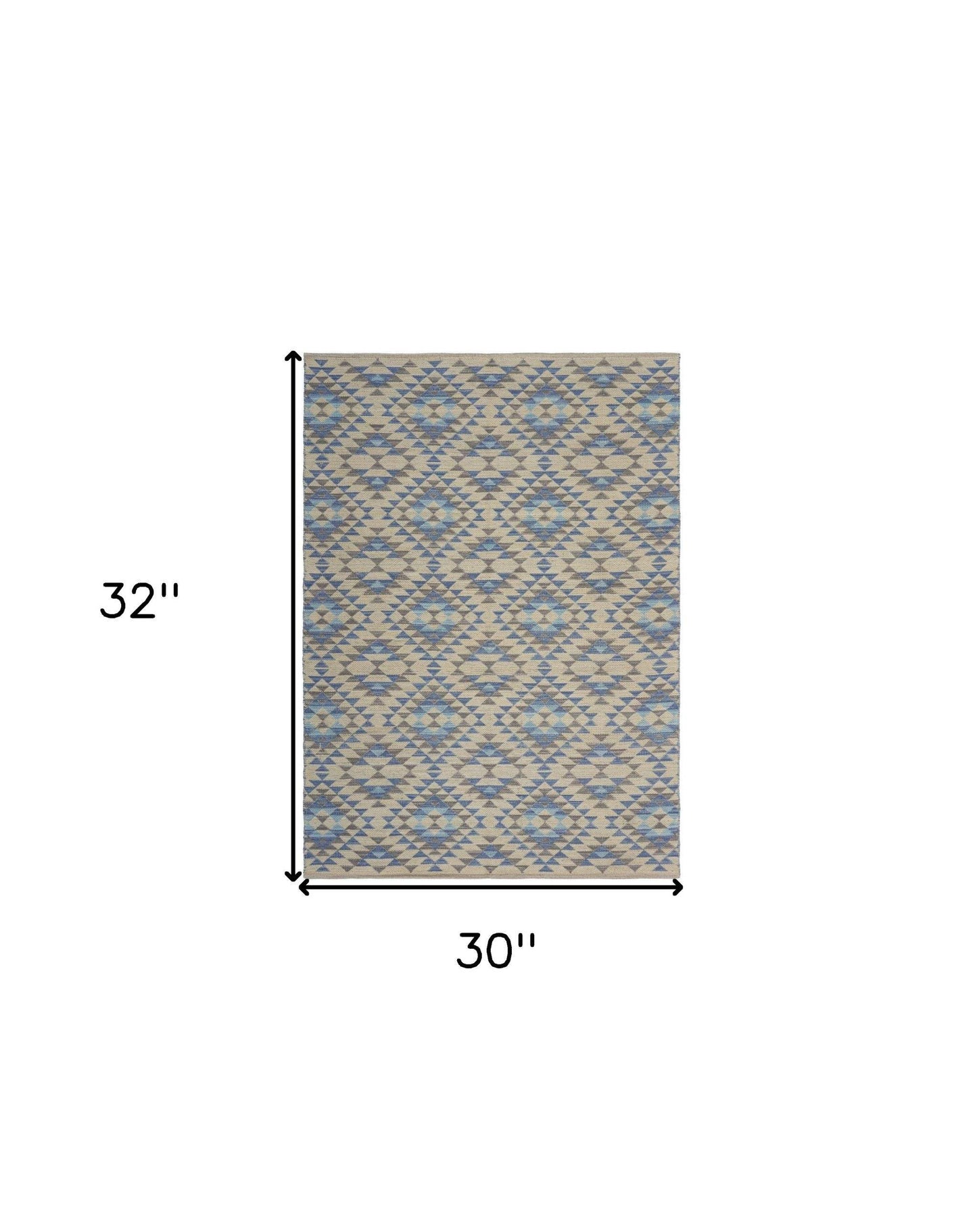 3' x 4' Blue Decorative Lattice Area Rug - Homeroots - Flyclothing LLC