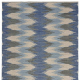 3' x 4' Blue and Cream Ikat Pattern Area Rug - Homeroots - Flyclothing LLC
