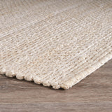 8' X 10' Natural Bleached Contemporary Area Rug - Homeroots