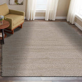 8' X 10' Natural Bleached Contemporary Area Rug - Homeroots - Flyclothing LLC