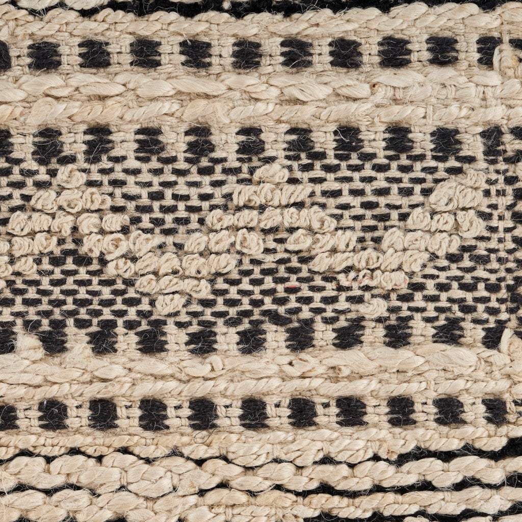 8' X 10' Black and Blush Chevron Stripe Area Rug - Homeroots - Flyclothing LLC
