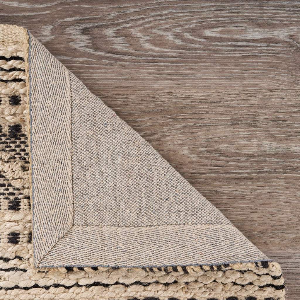 8' X 10' Black and Blush Chevron Stripe Area Rug - Homeroots - Flyclothing LLC
