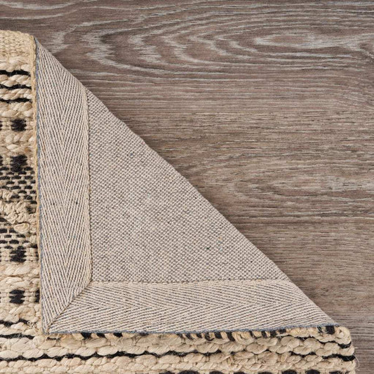 8' X 10' Black and Blush Chevron Stripe Area Rug - Homeroots - Flyclothing LLC