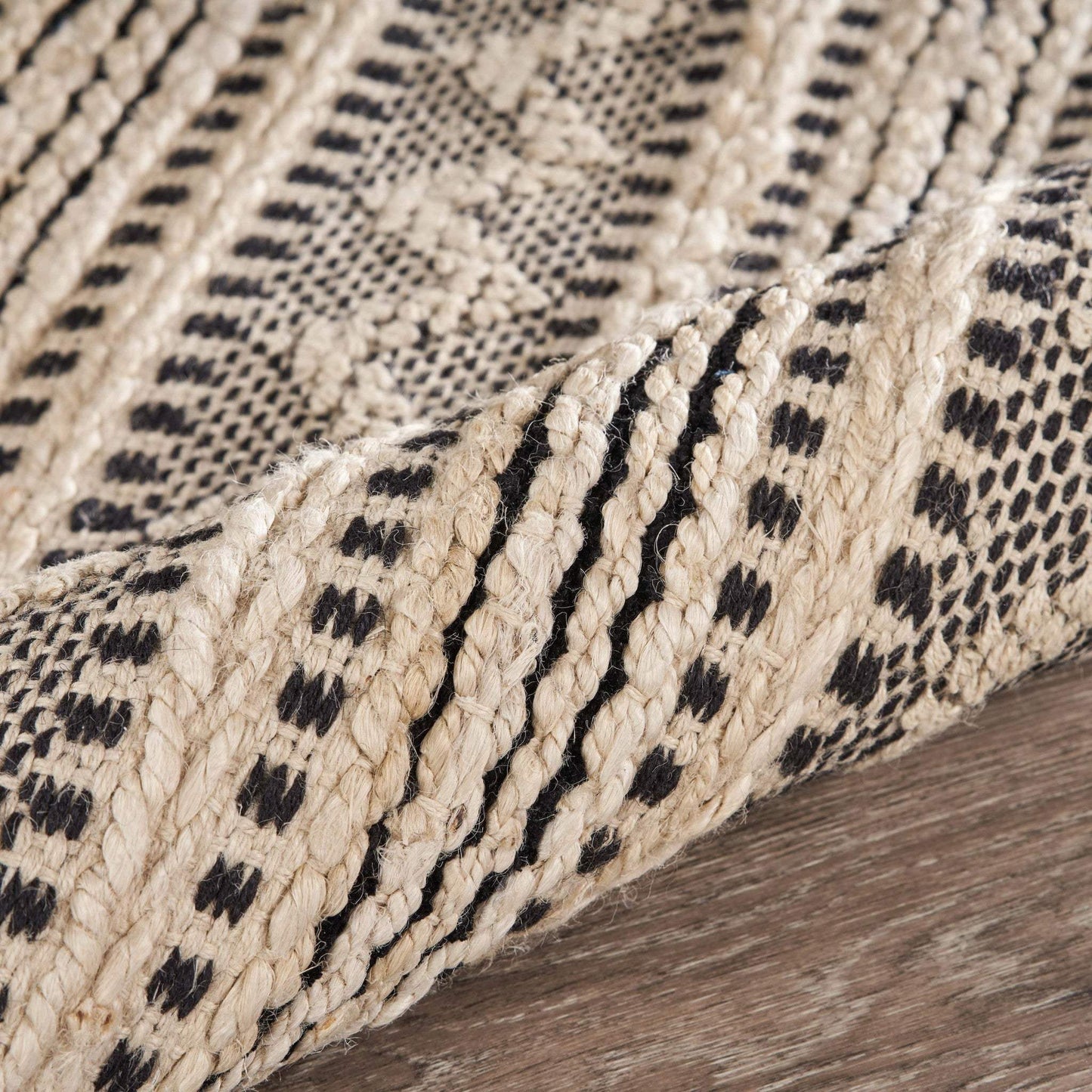 8' X 10' Black and Blush Chevron Stripe Area Rug - Homeroots - Flyclothing LLC