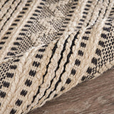 8' X 10' Black and Blush Chevron Stripe Area Rug - Homeroots - Flyclothing LLC